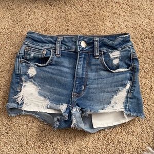 american eagle hi rise shortie